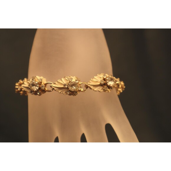 Vintage Rhinestone Multi Level Bracelet - Picture 2 of 5